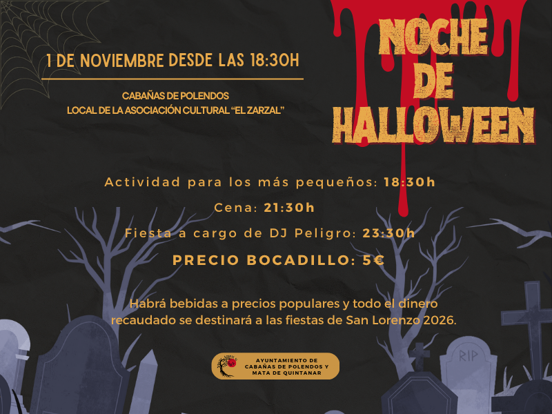Fiesta de Halloween en Cabañas de Polendos